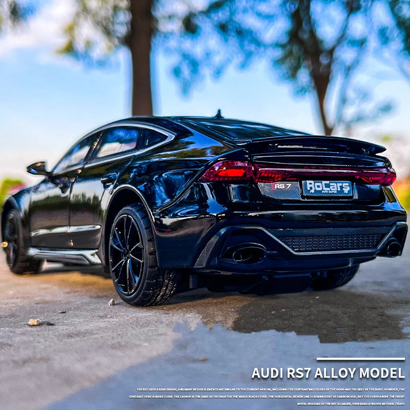 1:24 Audi RS7 Coupe Die-Cast Model Car – Metal Toy Sports Vehicle with Sound & Light Features | Collectible Toy for Kids & Car Enthusiasts