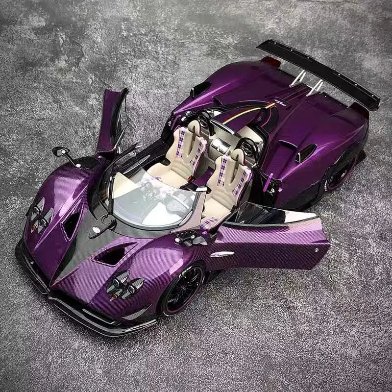 1:24 Pagani Zonda HP Barchetta Alloy Sports Car Model – Diecast Metal Racing Vehicle with Sound and Light Features – Toy Gift for Kids