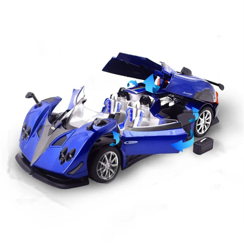 1:24 Pagani Zonda HP Barchetta Alloy Sports Car Model – Diecast Metal Racing Vehicle with Sound and Light Features – Toy Gift for Kids