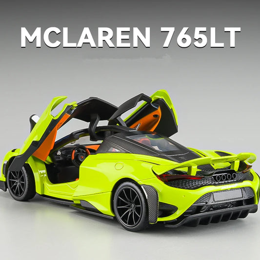 1:24 Scale McLaren 765LT Diecast Alloy Sports Car Model – High Simulation Toy Car for Collection