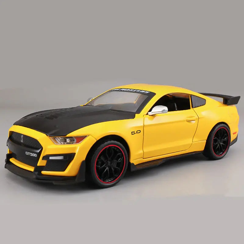 1:24 Scale Ford Mustang Car Diecast Model – Alloy Racing Car with Sound & Light Effects, Collectible Toy for Kids & Car Enthusiasts