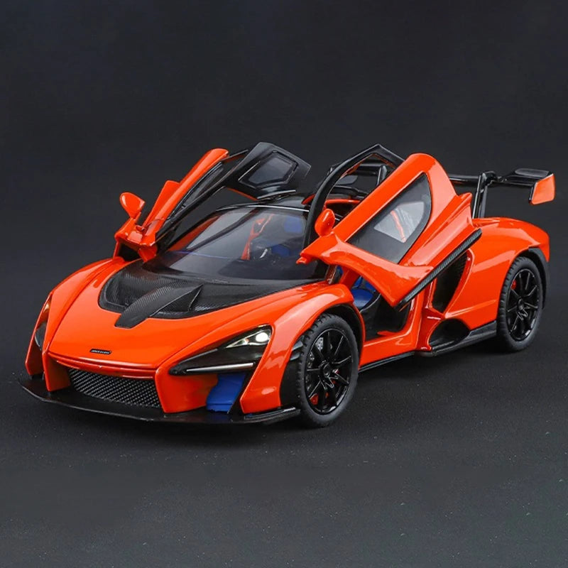 1:24 Scale Senna-Inspired Supercar Diecast Model – Alloy Collectible with Lights & Sounds – Great Gift for Car Enthusiasts